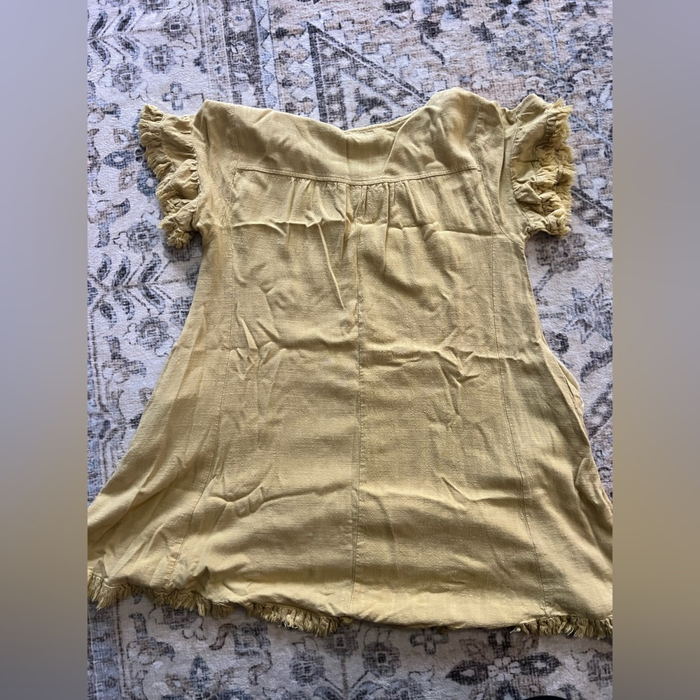 Umgee Ruffle Sleeve Top in Light Yellow